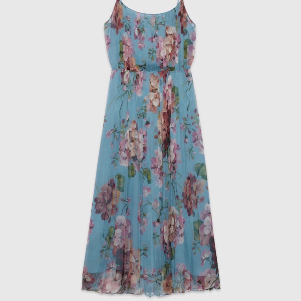 Gucci 2015 Re-Edition floral chiffon dress